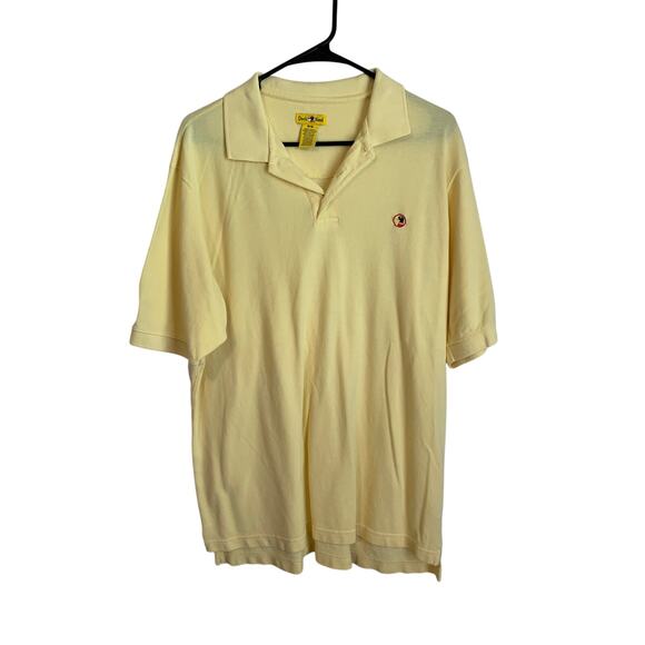 Duck Head Men's Medium Yellow Golf Polo Short Sleeve 100% Cotton - Picture 1 of 5